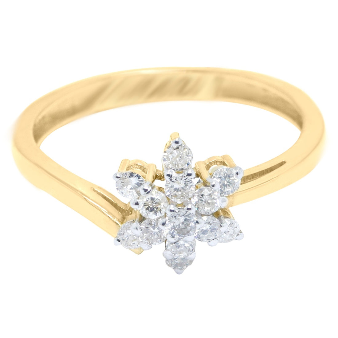 Twisted Flower Diamond Ring