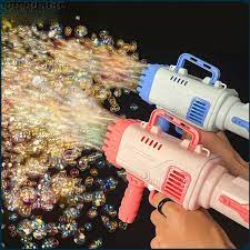 Bubble Machine Gun, 36 Holes Bazooka Gun Toy Blaster for Toddlers 3+ & Kids, Bubbles Blower Toys with Solution Outdoor, Party, Birthday, Wedding - Bubble Gun Water, Bubble Gun for Kids, Water Gun